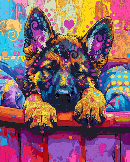 The Cozy Up Shep Pup Mini Print (Ltd. Edition) (102825)