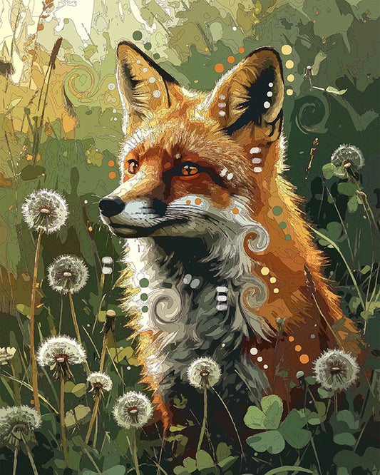 The Dandelion And Clover Fox Mini Print (Ltd. Edition) (013026)
