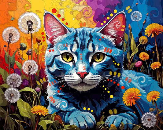 The Dandelion Garden Blue Tabby Mini Print (Ltd. Edition) (012026)