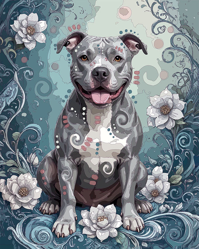 The Dashing Passion Pittie Mini Print (Ltd. Edition) (111125)