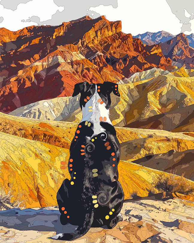 The Death Valley View Pittie Mini Print (Ltd. Edition) (081326)