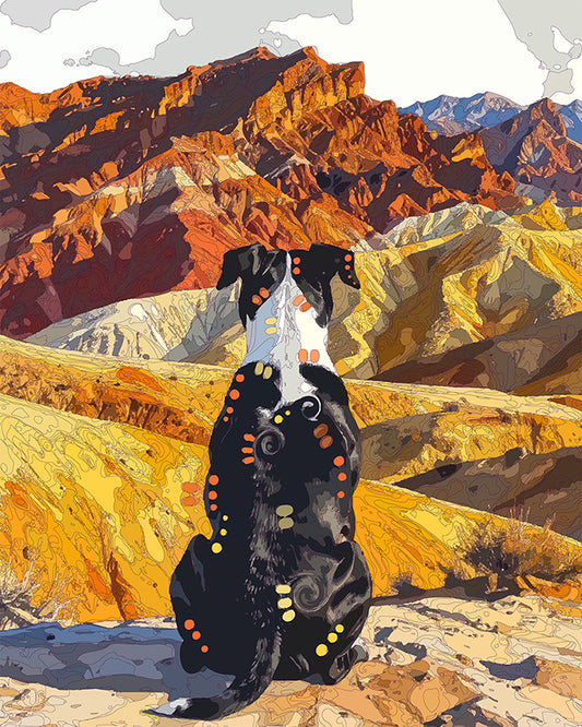 The Death Valley View Pittie Mini Print (Ltd. Edition) (081326)