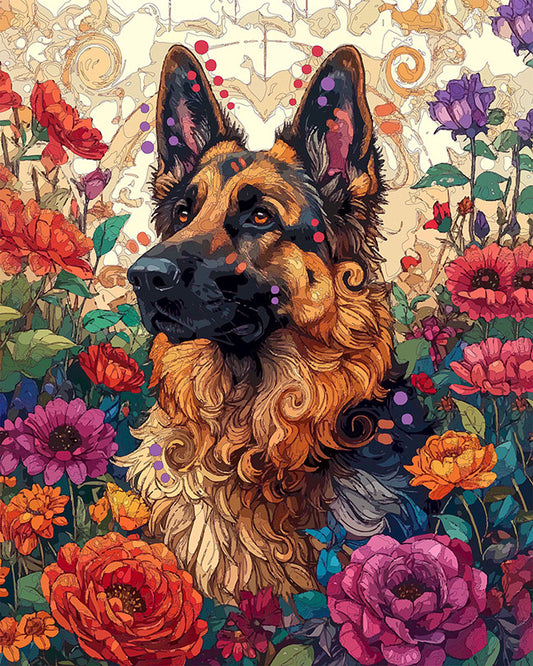 The Deep Floral Shep Mini Print (Ltd. Edition) (021026)