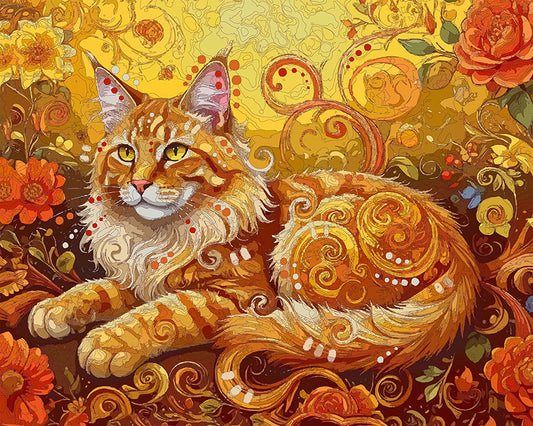 The Deep Golden Garden Cat Mini Print (Ltd. Edition) (111325)