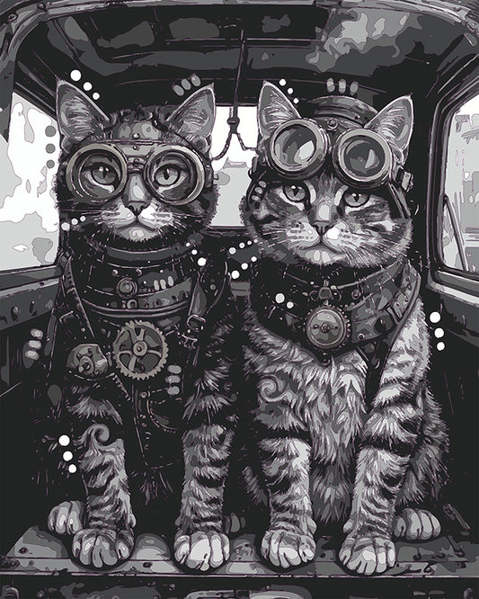 The Deviant Steampunk Tabbys Mini Print (Ltd. Edition) (042026)