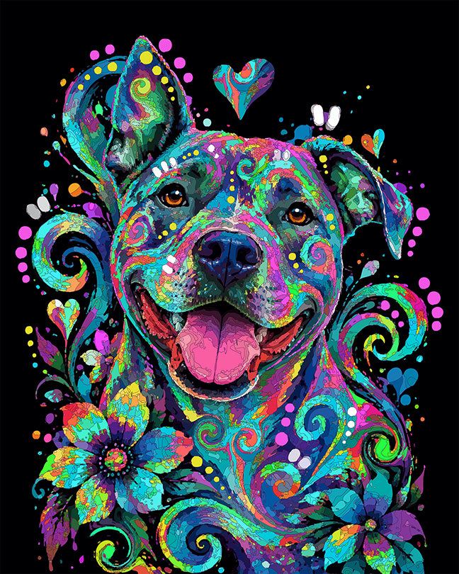 The Dichroic Heart Pittie Mini Print (Ltd. Edition) (091726)