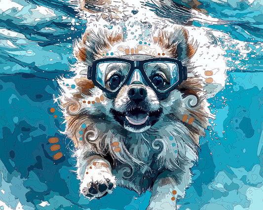 The Diving Pom Mini Print (Ltd. Edition) (012126)