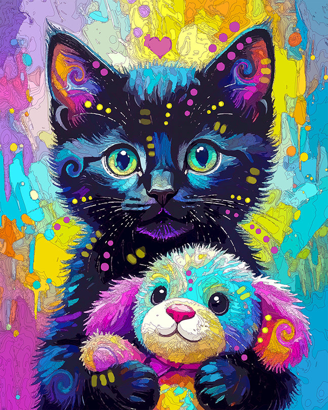 The Dog Toy Black Kitten Mini Print (Ltd. Edition) (082825)