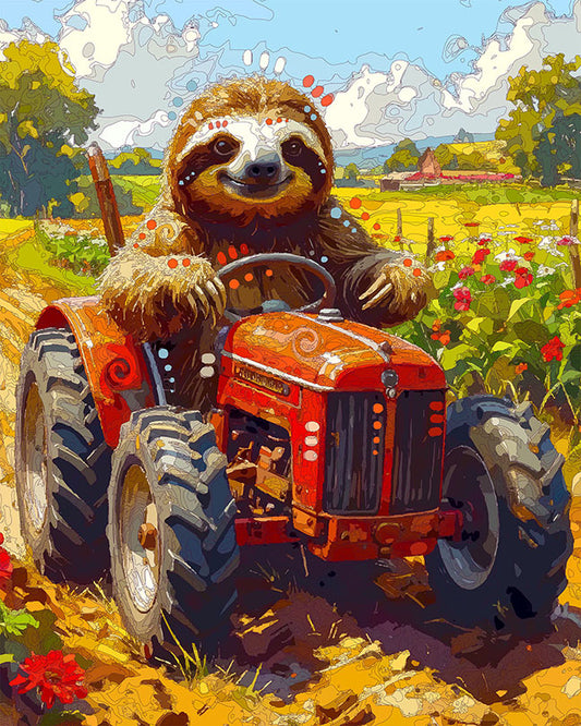 The Down On The Farm Sloth Mini Print (Ltd. Edition) (050426)