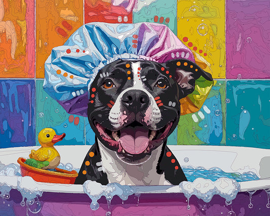 The Duck Boat Bath Pittie Mini Print (Ltd. Edition) (050726)