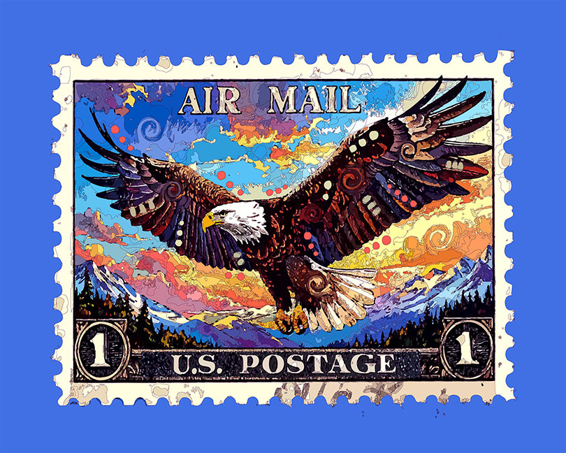The Eagle Air Mail Stamp Mini Print (Ltd. Edition) (071426)