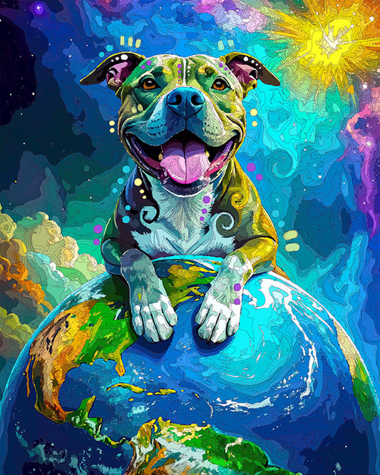 The Earth Day Pittie Mini Print (Ltd. Edition) (042226)
