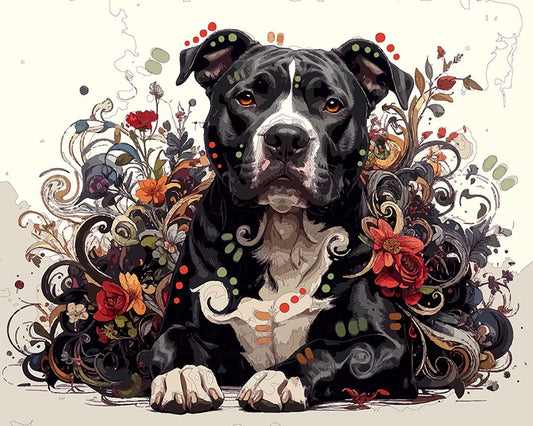 The Easy Flowing Pittie Mini Print (Ltd. Edition) (011226)