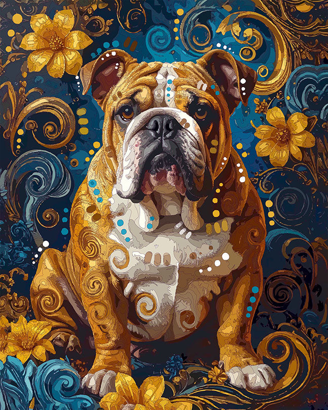 The Elegant Posing Bulldog Mini Print (Ltd. Edition) (111425)