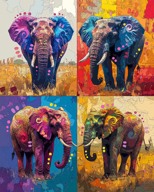The Elephant Pop Quadrant Mini Print (Ltd. Edition) (020926)