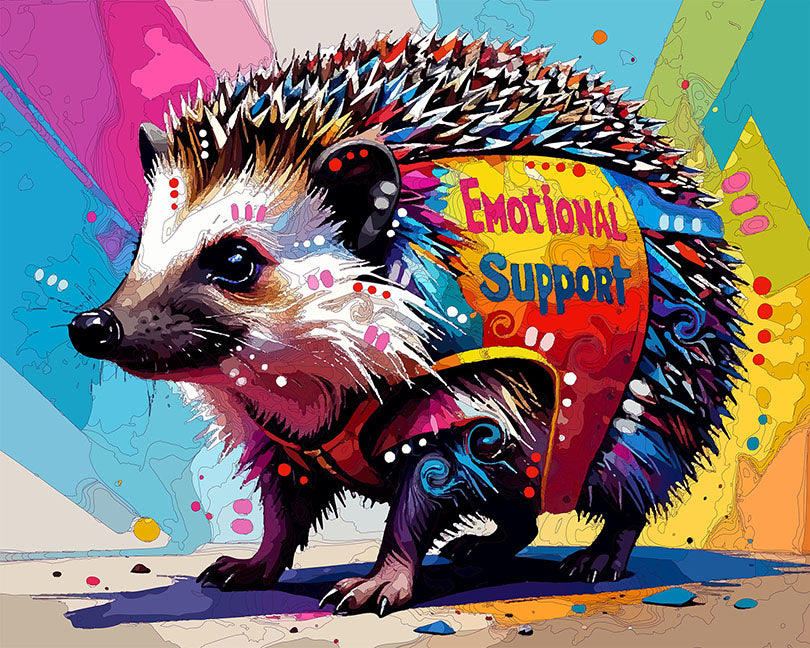 The Emotional Support Hedgehog Mini Print (Ltd. Edition) (041026)