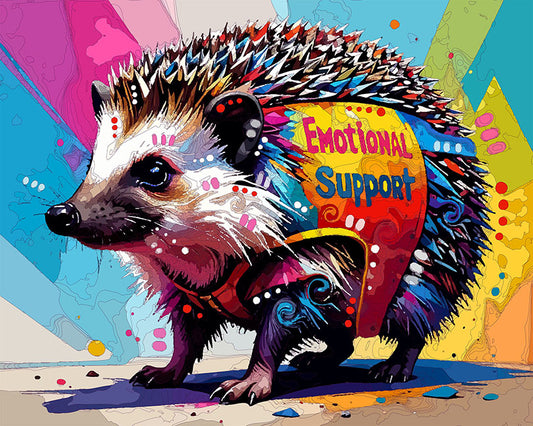 The Emotional Support Hedgehog Mini Print (Ltd. Edition) (041026)