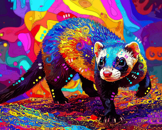 The Endangered Black Footed Ferret Mini Print (Ltd. Edition) (072225)