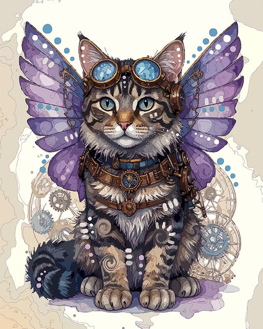 The Enlightened Steampunk Tabby Mini Print (Ltd. Edition) (031226)