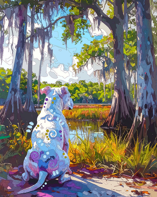 The Everglades View Pittie Mini Print (Ltd. Edition) (081226)