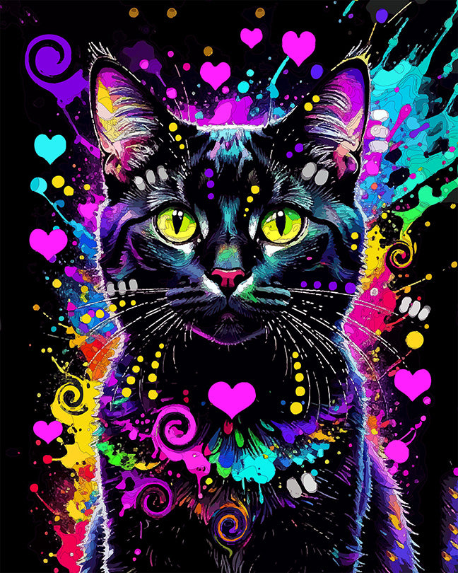 The Explosive Love Black Cat Mini Print (Ltd. Edition) (072426)