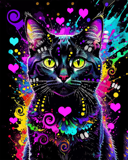 The Explosive Love Black Cat Mini Print (Ltd. Edition) (072426)