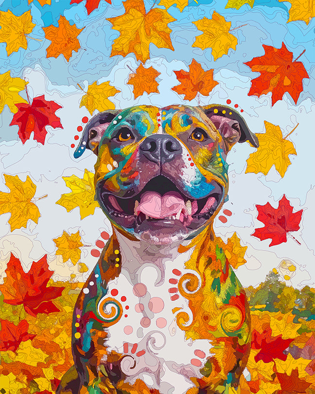 The Fall Sign Pittie Mini Print (Ltd. Edition) (100125)