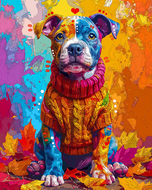 The Fall Sweater Pit Pup Mini Print (Ltd. Edition) (100125)