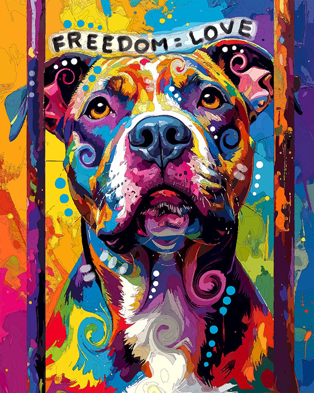The Fight For Freedom Pittie Mini Print (Ltd. Edition) (120125)