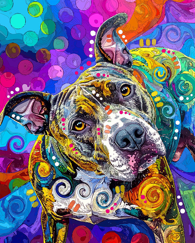 The Floating Dreamer Pittie Mini Print (Ltd. Edition) (110725)