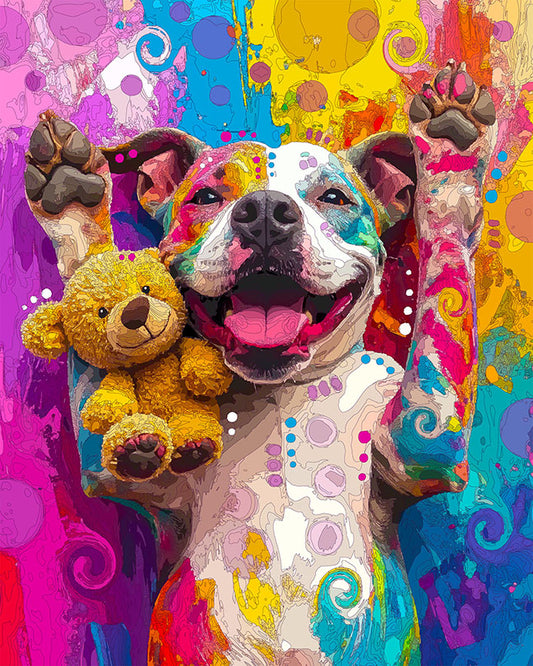 The Floor Play Pittie Mini Print (Ltd. Edition) (080125)