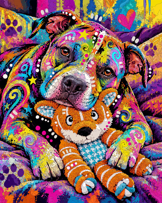 The Floppy Knot Toy Pittie Mini Print (Ltd. Edition) (100526)