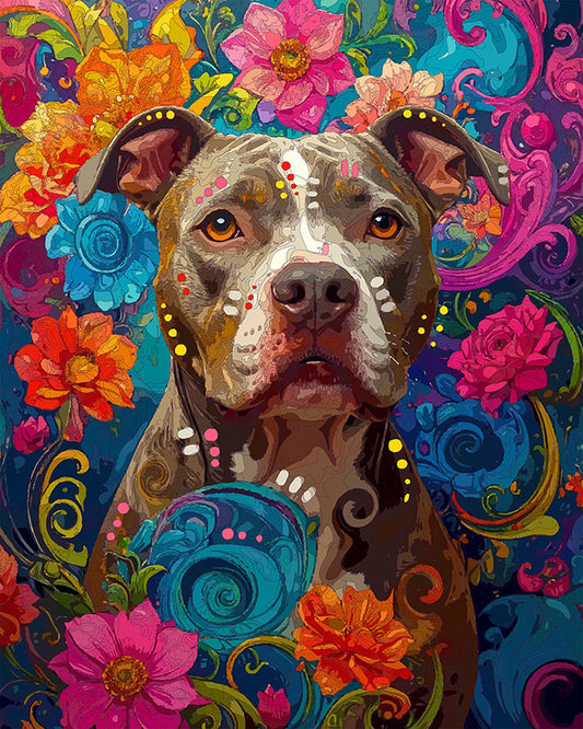 The Flora Nouveau Pittie Mini Print (Ltd. Edition) (050626)