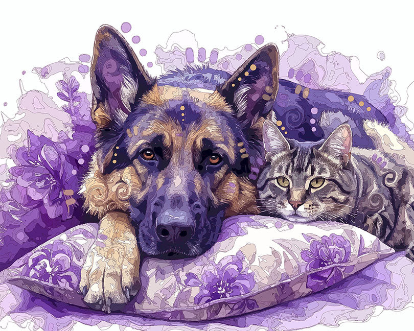 The Floral Pillow Shep And Kit Mini Print (Ltd. Edition) (011526)