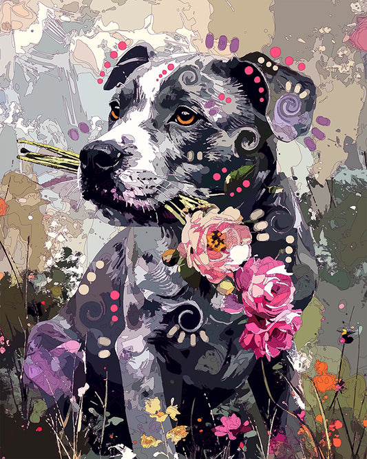 The Flower Bearing Pup Mini Print (Ltd. Edition) (091026)