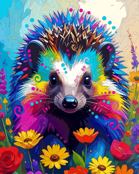 The Flower Garden Hedgehog Mini Print (Ltd. Edition) (081525)