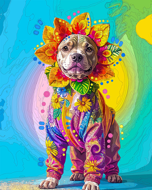 The Flower Suit Pittie Mini Print (Ltd. Edition) (042326)