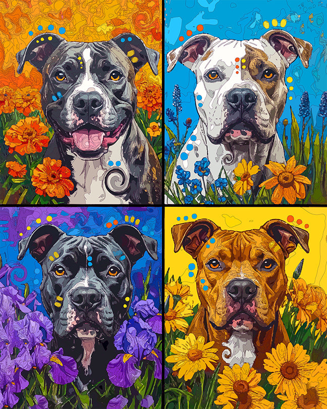The Flower Variety Pitties Mini Print (Ltd. Edition) (061626)
