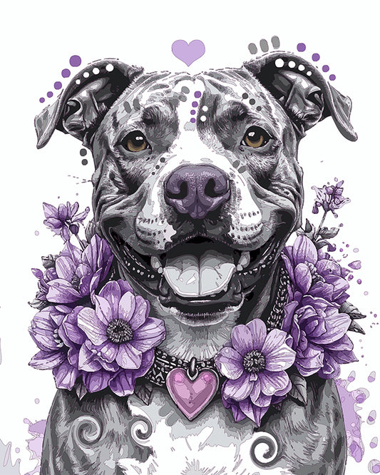 The Flower Wrap Pittie Mini Print (Ltd. Edition) (092225)