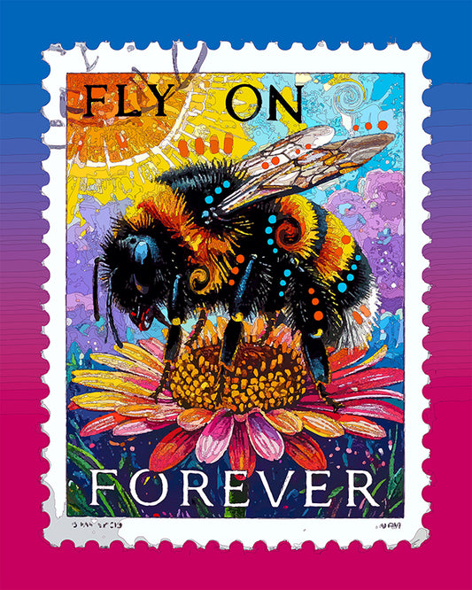 The Fly On Forever Stamp Mini Print (Ltd. Edition) (051526)
