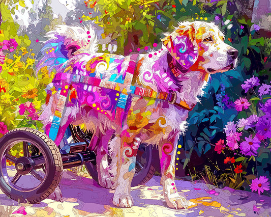 The Focused Wheelie Pup Mini Print (Ltd. Edition) (091125)