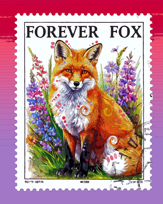The Forever Fox Postage Mini Print (Ltd. Edition) (051426)