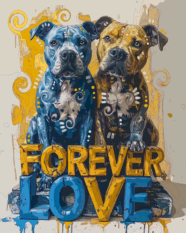 The Forever Love Pose Pitties Mini Print (Ltd. Edition) (010526)