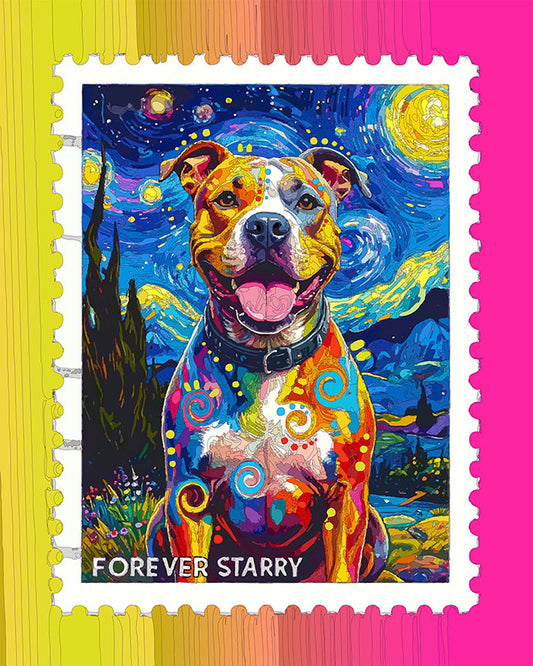 The Forever Starry Pittie Stamp Mini Print (Ltd. Edition) (042726)