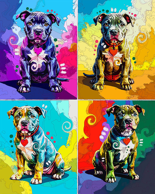 The Four Heart Pups Mini Print (Ltd. Edition) (042226)