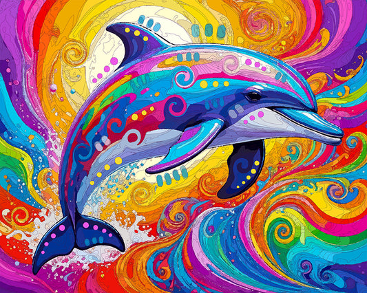 The Free Dreaming Dolphin Mini Print (Ltd. Edition) (100625)