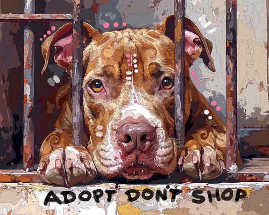 The Freedom Fight Pittie Mini Print (Ltd. Edition) (071625)