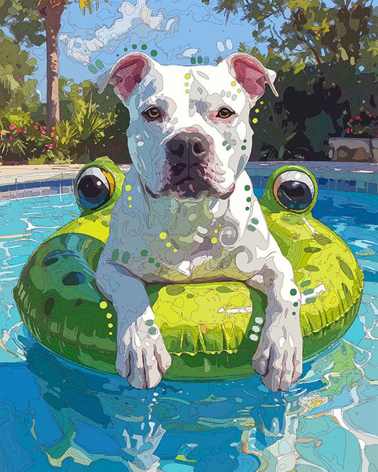 The Frog Floatie White Pit Mini Print (Ltd. Edition) (012726)
