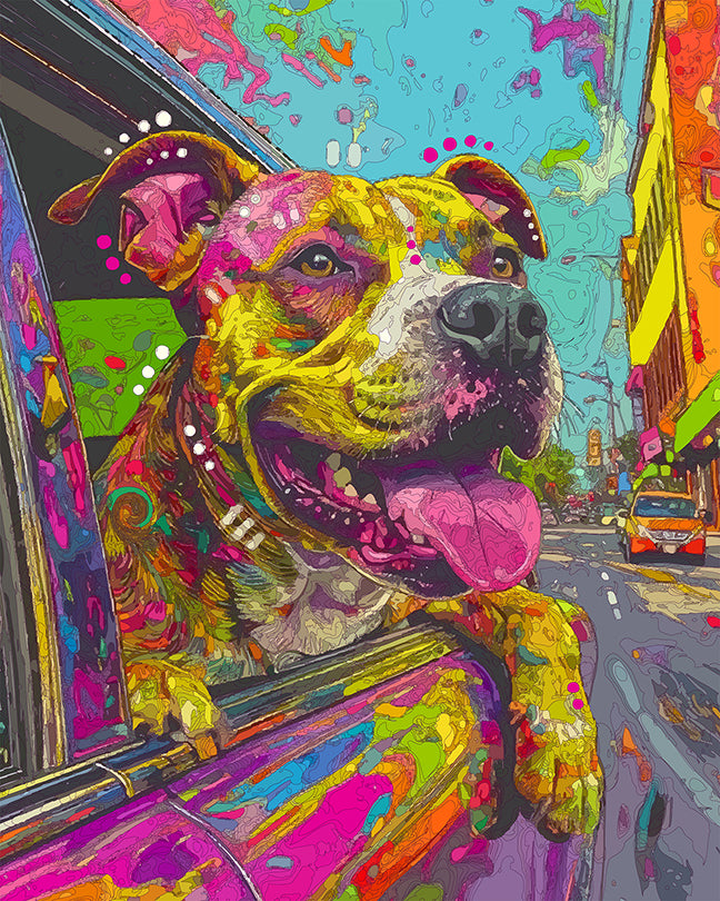 The Funday Afternoon Pittie Mini Print (Ltd. Edition) (082225)