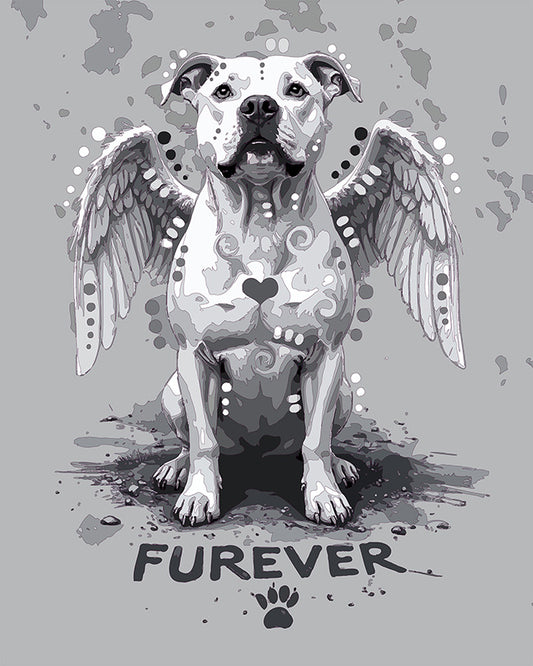 The Furever Paw Print Heart Pittie Mini Print (Ltd. Edition) (082126)